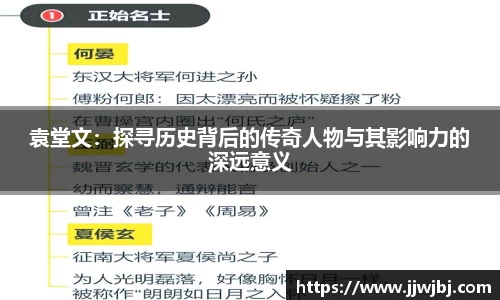必一袁堂文：探寻历史背后的传奇人物与其影响力的深远意义